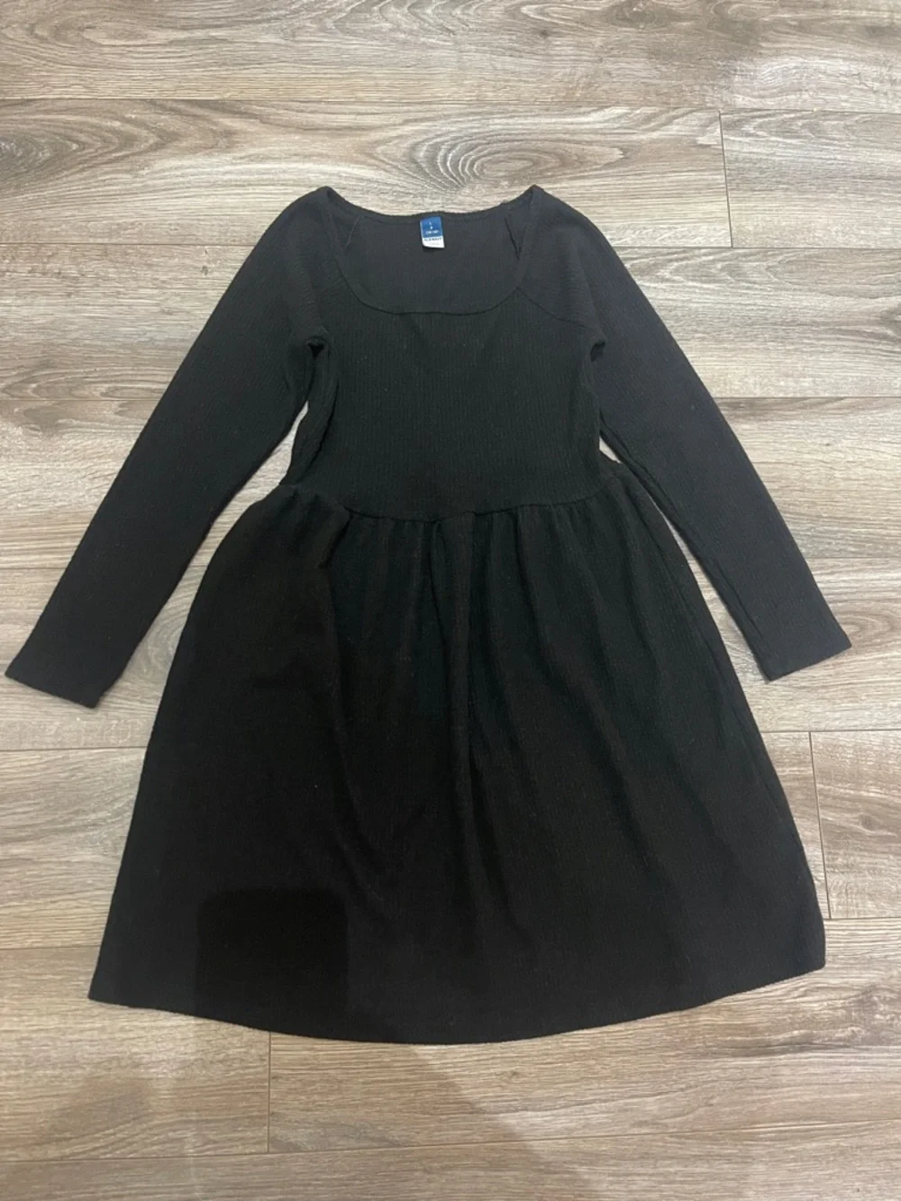 $5 w/ min $20 spend Old Navy Ribbed Black Dress Size 10-12 - Picture 1 of 3